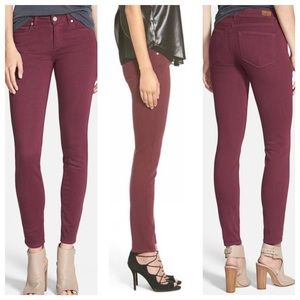 Red Paige Denim Verdugo Ankle Jeans Size 24